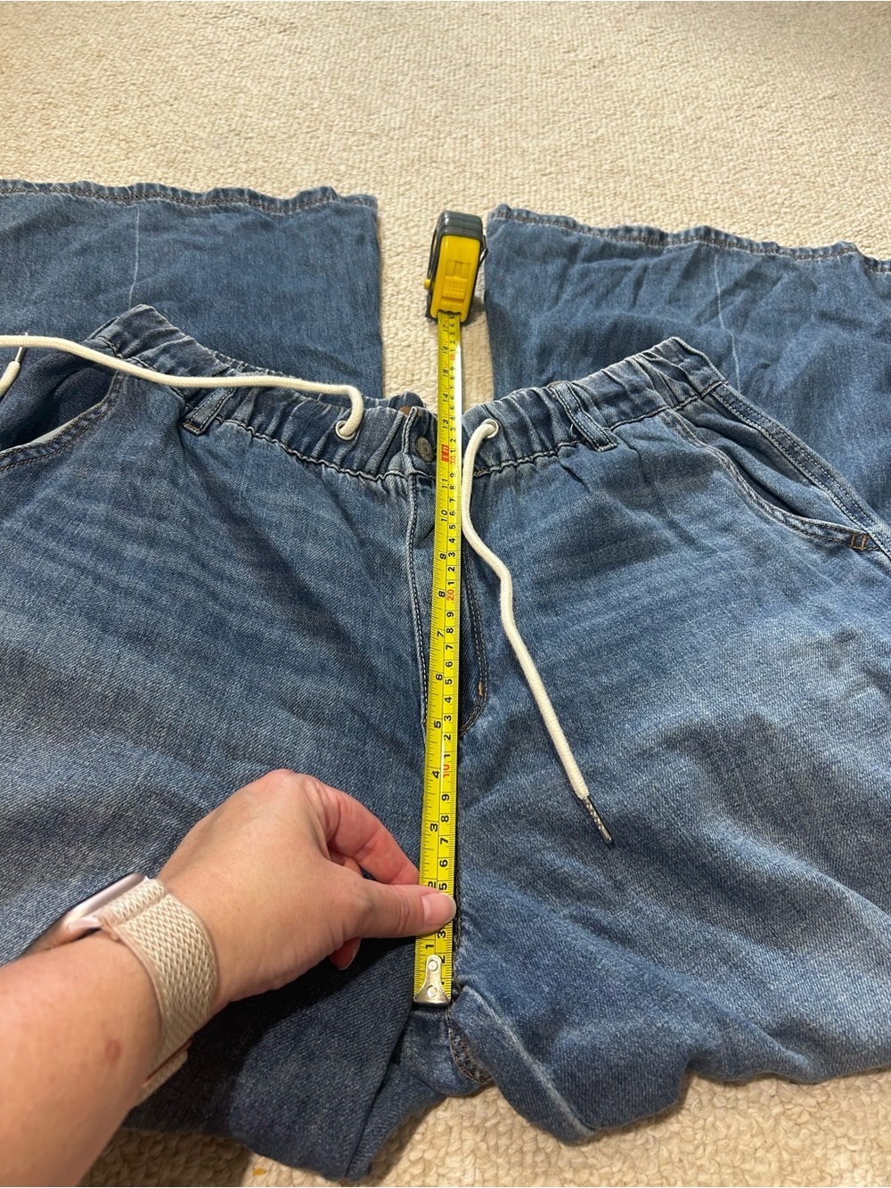 JUDY BLUE MADE TO MOVE WIDE LEG PALAZZO FEATHERWEIGHT ELASTIC WAIST Size 13/31 - Picture 12 of 15